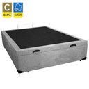 Ver imagem 2 de Cama Box Baú Casal Suede Sereneprime Cinza 138x188x44