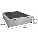 Ver imagem 3 de Cama Box Baú Casal Suede Sereneprime Cinza 138x188x44