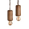 Lustre Pendente Madeira Para Teto 2 Lâmpadas P2 - 3