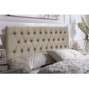 Ver imagem 2 de Cabeceira Painel Imperatriz 120 cm com Capitonê Suede Bege