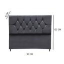 Ver imagem 3 de Cabeceira Estofada Cama Box Solteiro 90 Cm Suede Nina:cinza Escuro