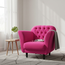 Ver imagem 1 de Poltrona Decorativa Dália Veludo Rosa Pink