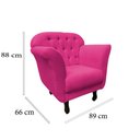 Ver mais imagens de Poltrona Decorativa Dália Veludo Rosa Pink