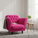 Ver imagem 2 de Poltrona Decorativa Dália Veludo Rosa Pink