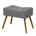 Ver imagem 1 de Puff Banqueta Retangular Suede Liso Cinza