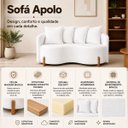 Ver imagem 2 de Sofá Apolo 160cm Boucle:Boucle Branco