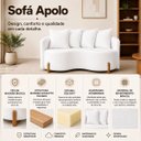 Ver imagem 2 de Sofá Apolo 160cm Boucle Branco