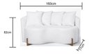 Ver imagem 3 de Sofá Apolo 160cm Boucle:Boucle Branco
