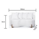 Ver imagem 3 de Sofá Apolo 160cm Boucle:Boucle Branco