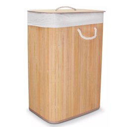 Cesto em Bambu com Tampa Retangular Organizador Decorativo - 7