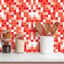 Ver imagem 2 de Papel de Parede Adesivo Pastilha Tons Vermelho e Laranja 12m