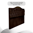 Ver imagem 3 de Cabeceira de Cama Solteiro Capitone Provençal Detalier Suede Café 120 Rbl