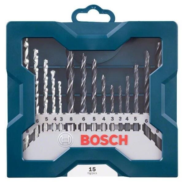 Jogo de Brocas Bits Bosch 15 Peças - 2607017504 - 2