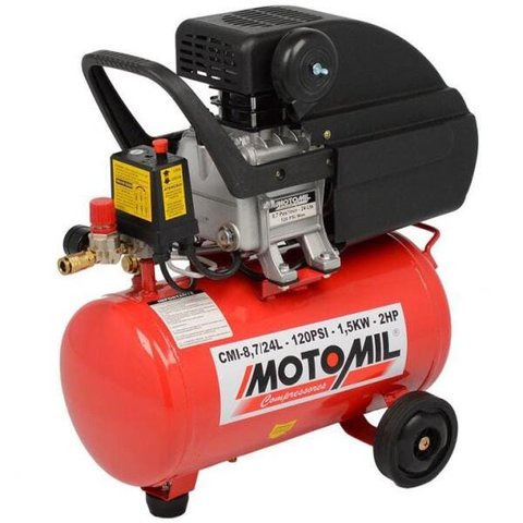 Compressor de Ar Motomil CMI 8,7/24L, 2 HP - Bivolt