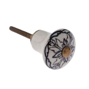 Puxador Decorativo de Cerâmica para Gaveta Trabalhado