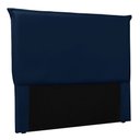 Ver imagem 1 de Cabeceira Casal 1,40m Barcelona Suede - Pallazio Azul Marinho