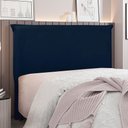 Ver imagem 2 de Cabeceira Casal 1,40m Barcelona Suede - Pallazio Azul Marinho