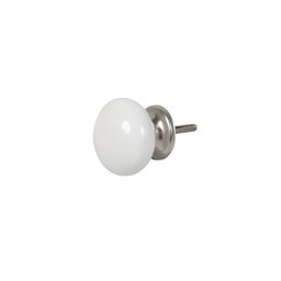 Puxador Decorativo de Cerâmica Branco para Móveis - 2