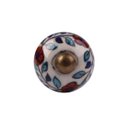 Ver imagem 3 de Puxador Decorativo de Cerâmica Branco Florido para Móveis