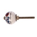 Ver imagem 2 de Puxador Decorativo de Cerâmica Branco Florido para Móveis