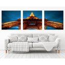 Ver imagem 1 de Quadro Decorativo 195x64cm Torre Eiffel Paris Quarto Sala