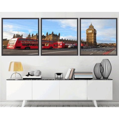 Quadro Decorativo 195x64cm Big Ban Londres Quarto Sala
