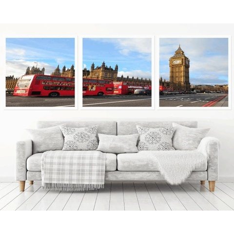 Quadro Decorativo 195x64cm Big Ban Londres Quarto Sala