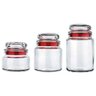 Conjunto de Potes de Vidro Multiuso VDR1129 3 PC. Vermelho - 1