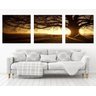 Quadro Decorativo 195x64cm Por Do Sol Na Árvore Colina Sala - 1