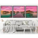 Ver imagem 1 de Quadro Decorativo 195x64cm Próximo Ao Paraíso Quarto Sala