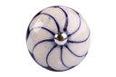 Ver imagem 1 de Puxador Decorativo de Cerâmica Branco e Azul para Moveis