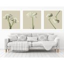 Ver imagem 1 de Quadro Decorativo 195x64cm Flores Brancas Spa Recepção Sala