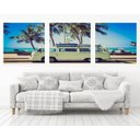 Ver imagem 1 de Quadro Decorativo 195x64cm Kombi Praia Sol Quarto Sala