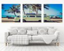 Ver imagem 1 de Quadro Decorativo 195x64cm Kombi Praia Sol Quarto Sala