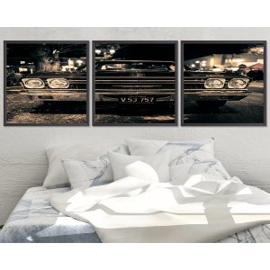 Quadro Decorativo 195x64cm Carro Antigo Impala Quarto Sala