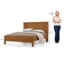 Ver imagem 3 de Cama de Casal 100% MDF 123cm x 175cm Duo Marrom/Freijó