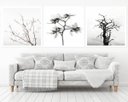 Ver imagem 1 de Quadro Decorativo 195x64cm Galhos Flores Preto E Branco Sala