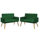 Ver imagem 1 de Kit 2 Poltronas Namoradeira Nina Suede Verde Aradecor