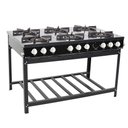 Ver imagem 1 de Fogão Profissional Venâncio 6 Bocas Linha Bravo Preto BR6BPR