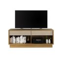 Ver imagem 3 de Rack Bancada para Tv até 42 Polegadas Prateleiras e Gavetas: Natural com Off White