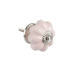 Puxador Decorativo de Cerâmica Rosa Bebê para Gaveta Armários - 2