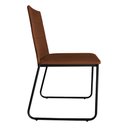 Ver imagem 3 de Kit 3 Cadeiras de Jantar Estofada Lille Base Preta Veludo Terracota - Montanaris Decor