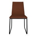 Ver imagem 2 de Kit 3 Cadeiras de Jantar Estofada Lille Base Preta Veludo Terracota - Montanaris Decor