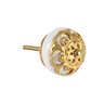 Puxador Decorativo de Cerâmica Dourado para Gaveta Armários - 1