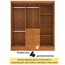 Ver imagem 7 de Guarda Roupa Casal 6 Portas 4 Gavetas Arizona S/ Espeho S/ Pés - Tcil Cinamomo
