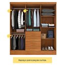 Ver imagem 5 de Guarda Roupa Casal 6 Portas 4 Gavetas Arizona S/ Espeho S/ Pés - Tcil Cinamomo