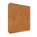 Ver imagem 1 de Guarda Roupa Casal 6 Portas 4 Gavetas Arizona S/ Espeho S/ Pés - Tcil Cinamomo