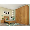 Ver imagem 3 de Guarda Roupa Casal 6 Portas 4 Gavetas Arizona S/ Espeho S/ Pés - Tcil Cinamomo