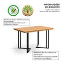 Ver imagem 2 de Mesa Industrial 1,20m Alice Tampo Imbuia em Madeira Maciça Base Cor Preto