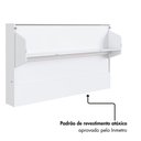 Ver imagem 7 de Cama Retrátil Solteiro 196 cm com Prateleira para Quarto Cor:Branco com Carvalho Araguaia